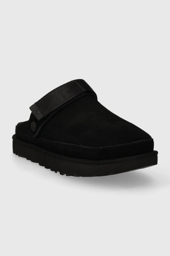 Замшеві капці UGG Goldenstar Clog колір чорний