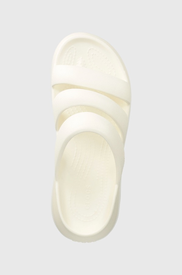 Шльопанці Crocs Mega Crush Triple Strap колір білий фото 4