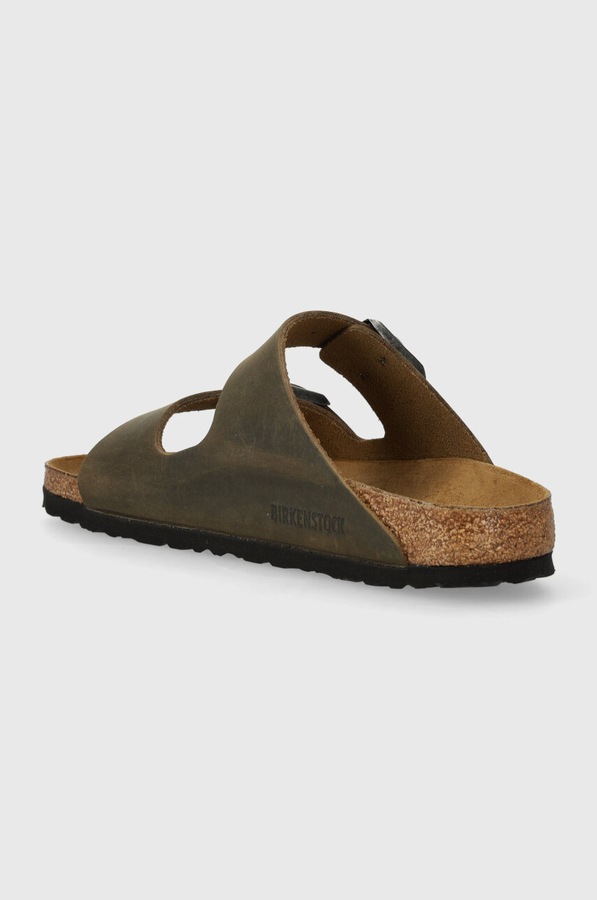Шльопанці з нубуку Birkenstock Arizona колір зелений фото 2
