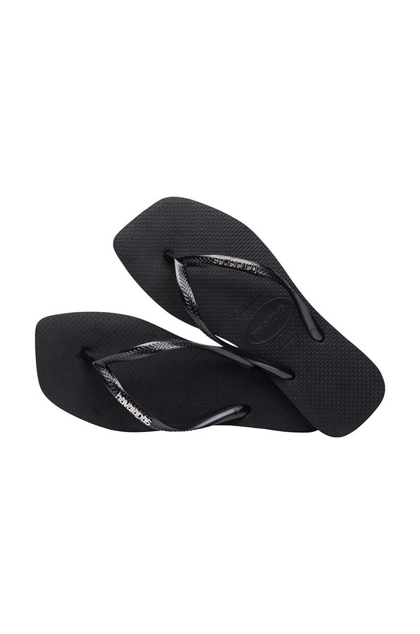 В'єтнамки Havaianas SQUARE LOGO METALLIC колір чорний фото 3