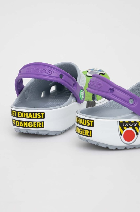 Дитячі шльопанці Crocs TOY STORY BUZZ CLASSIC CLOG колір зелений фото 4