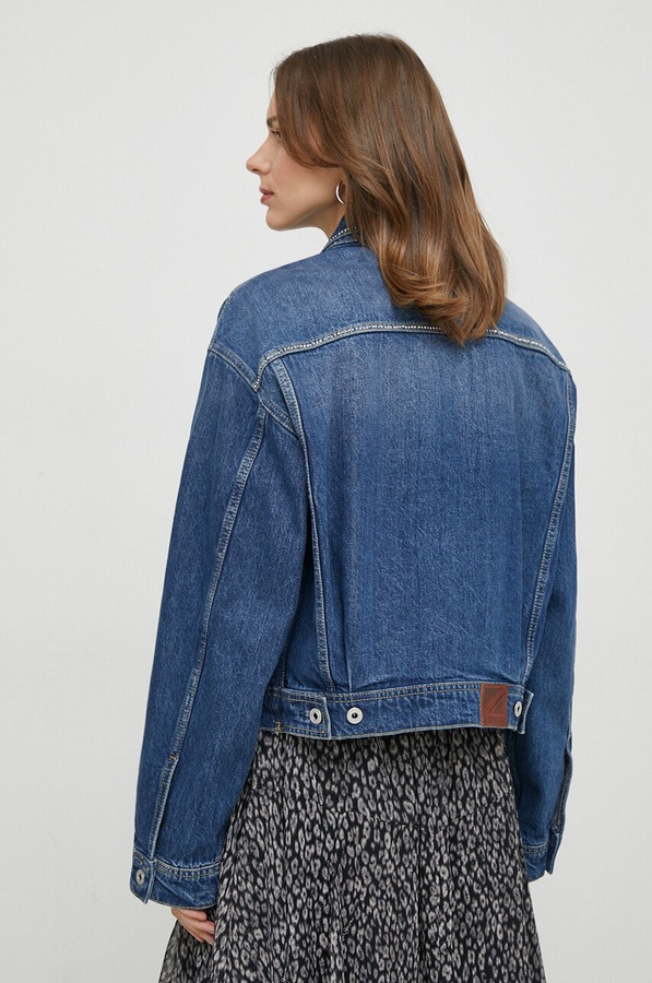Джинсова куртка Pepe Jeans TURNER SPARKLE колір синій фото 3