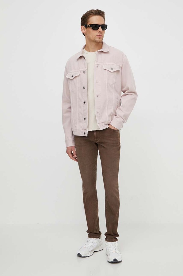 Джинсова куртка Pepe Jeans PINNERS CLRD колір рожевий фото 2