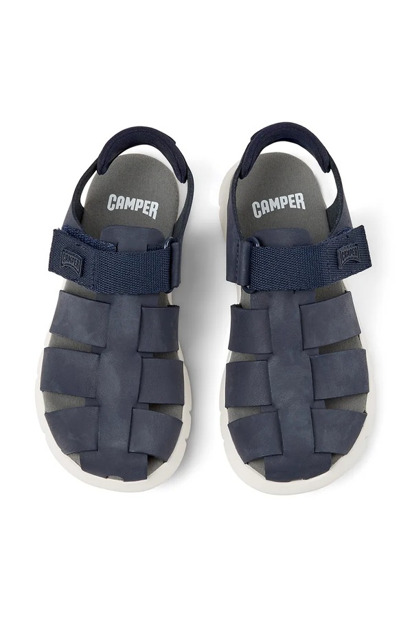 Дитячі шкіряні сандалі Camper колір синій фото 4