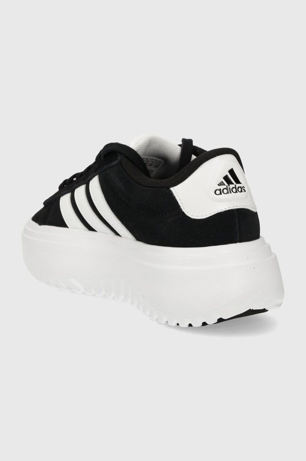 Шкіряні кросівки adidas GRAND COURT колір чорний фото 3