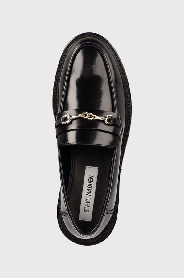 Шкіряні мокасини Steve Madden Huddles колір чорний фото 4