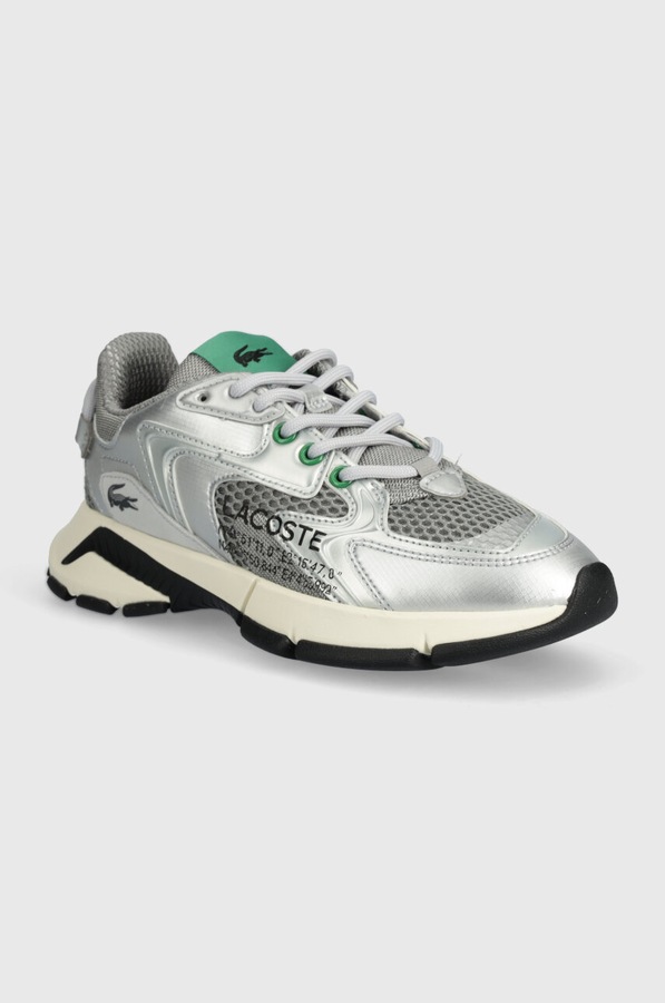 Кроссовки Lacoste L003 Neo Textile and Leather цвет серебряный