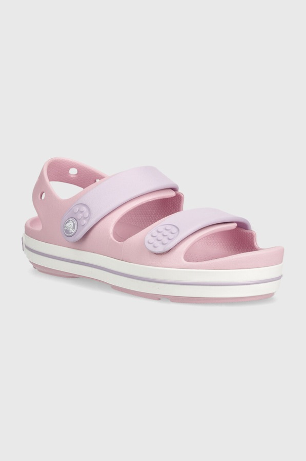 Дитячі сандалі Crocs Crocband Cruiser Sandal колір рожевий