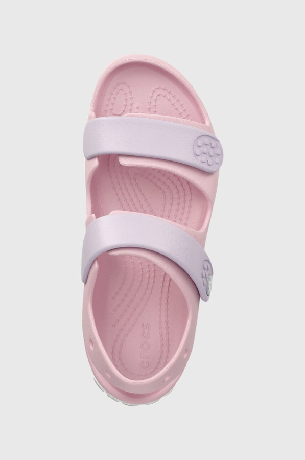 Дитячі сандалі Crocs Crocband Cruiser Sandal колір рожевий фото 4