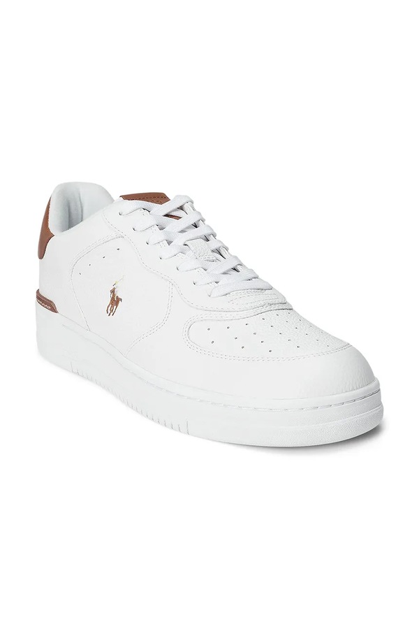 Шкіряні кросівки Polo Ralph Lauren Masters Crt колір білий