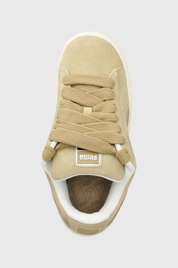 Шкіряні кросівки Puma Suede XL колір бежевий фото 4