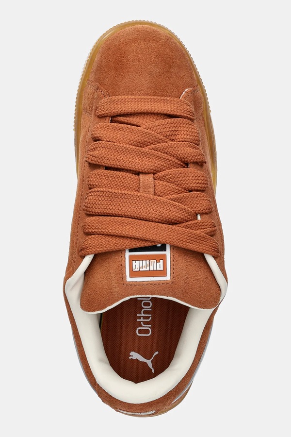 Шкіряні кросівки Puma Suede XL колір коричневий фото 4