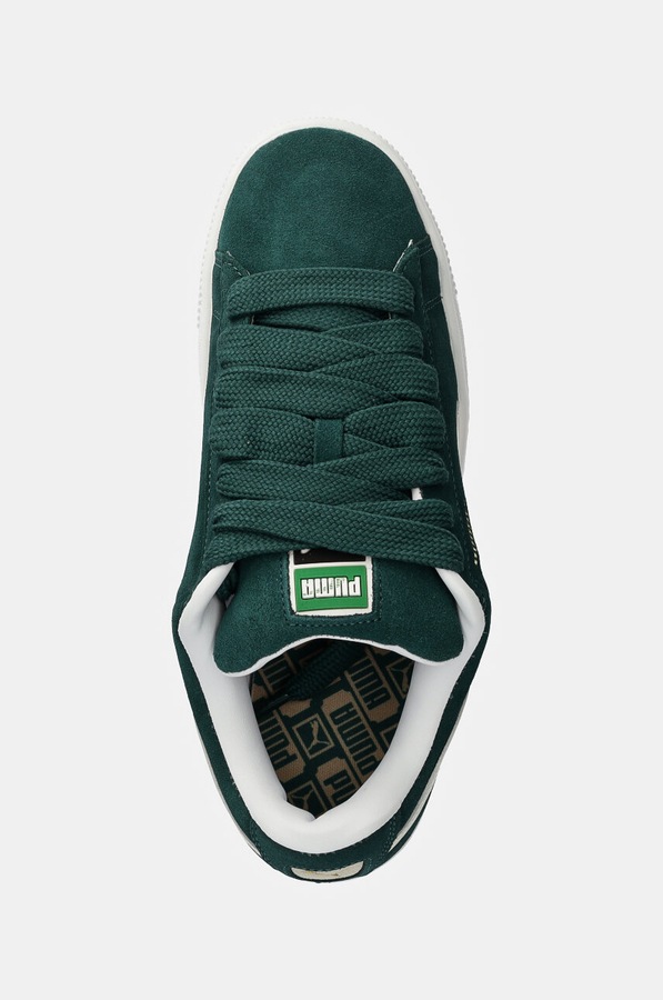 Шкіряні кросівки Puma Suede XL колір зелений фото 4