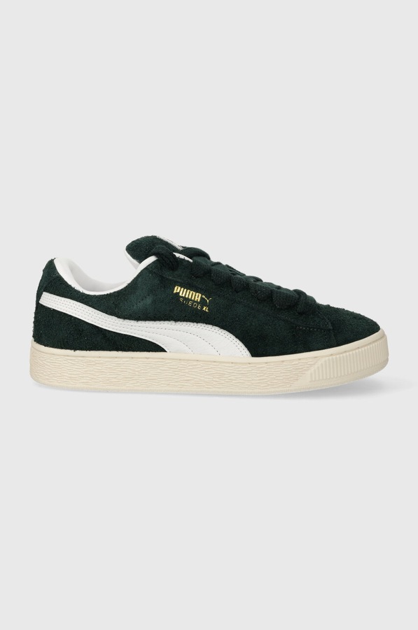 Шкіряні кросівки Puma Suede XL Hairy колір зелений
