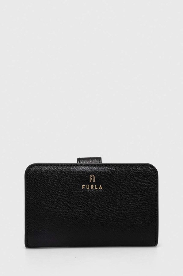 Кожаный кошелек Furla цвет черный