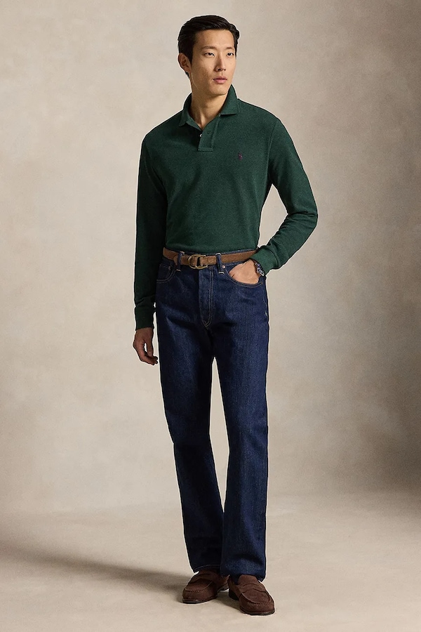 Лонгслів бавовняний Polo Ralph Lauren колір зелений фото 3