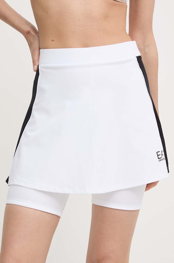 Спортивна спідниця EA7 Emporio Armani колір білий фото 2
