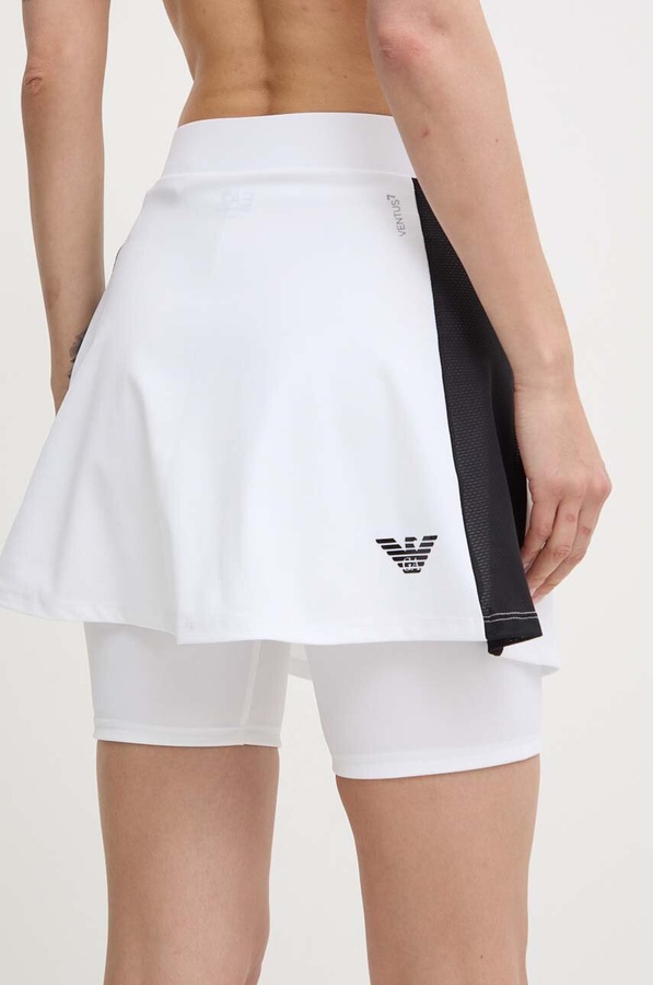Спортивна спідниця EA7 Emporio Armani колір білий фото 3