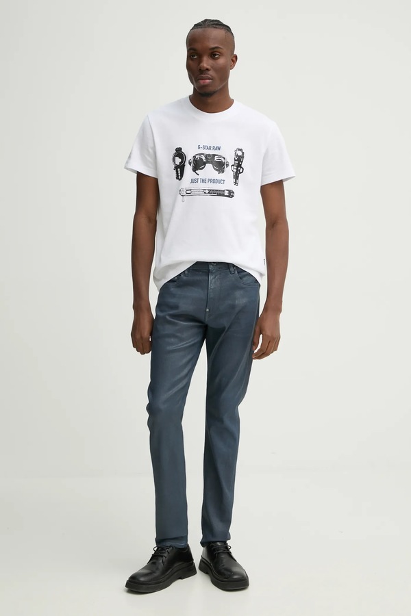 Джинси skinny чоловічі G-Star Revend FWD Skinny колір темно-синій фото 2