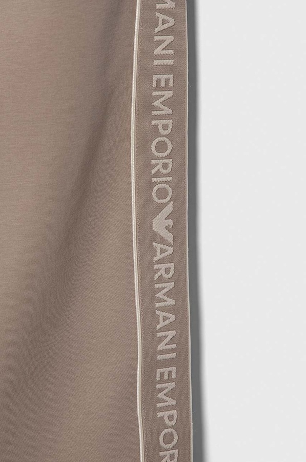Дитячі спортивні штани Emporio Armani колір коричневий фото 2