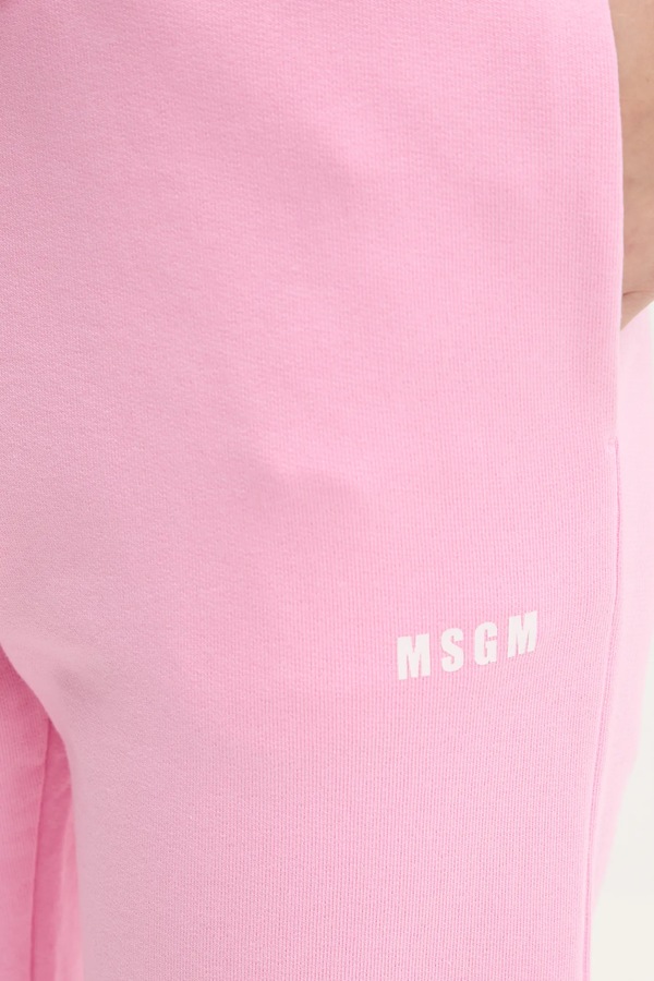 Бавовняні спортивні штани MSGM колір чорний фото 4