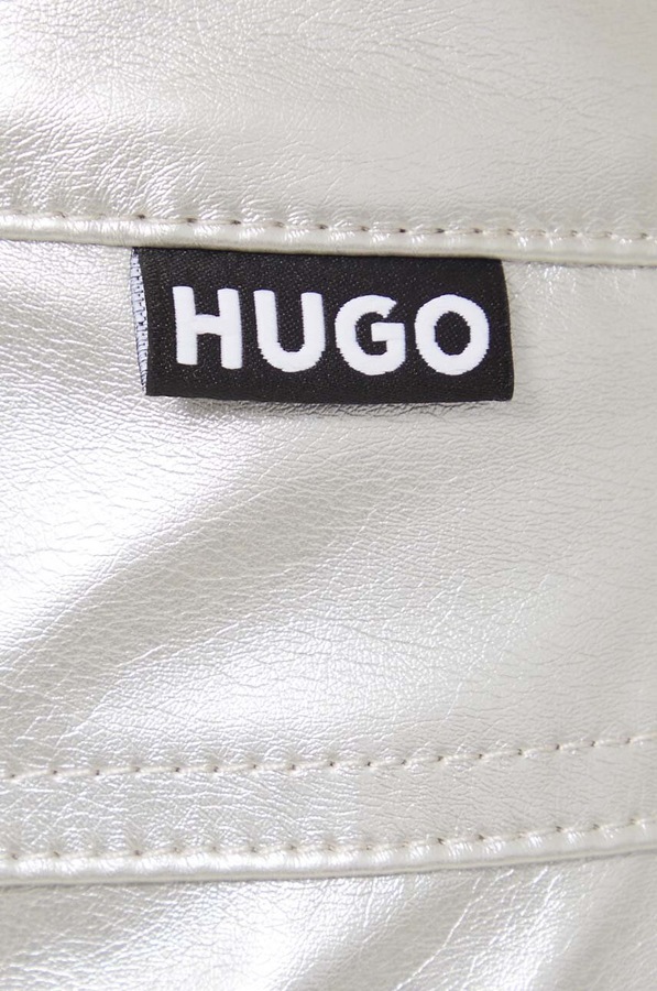Штани HUGO колір срібний фото 2