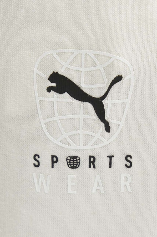 Спортивні штани Puma BETTER SPORTSWEAR колір бежевий фото 4