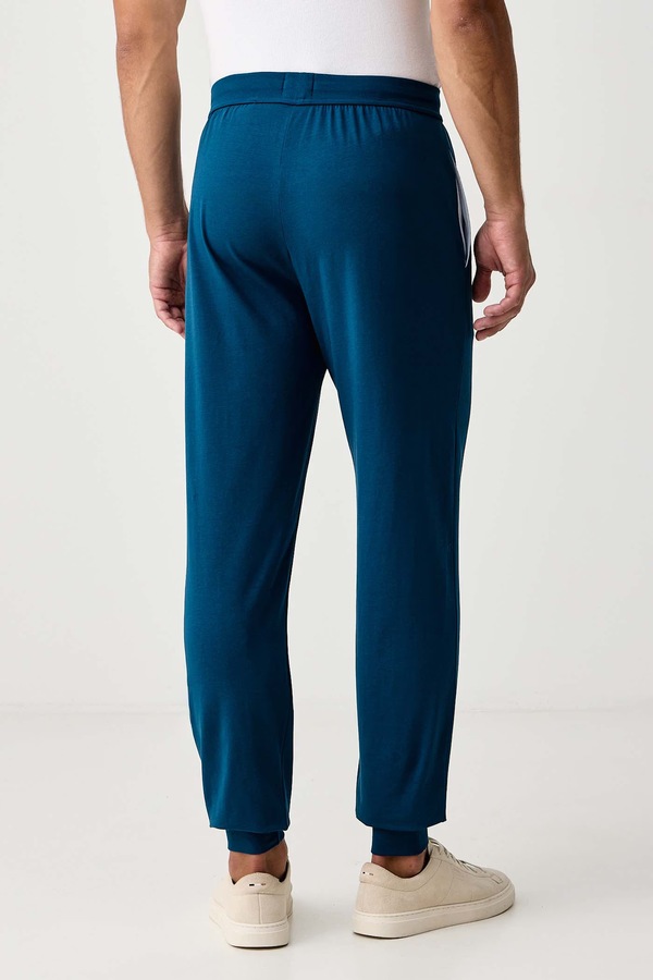 Штани loungwear чоловічі бавовняні з еластаном BOSS Mix&Match Pants колір фіолетовий фото 2