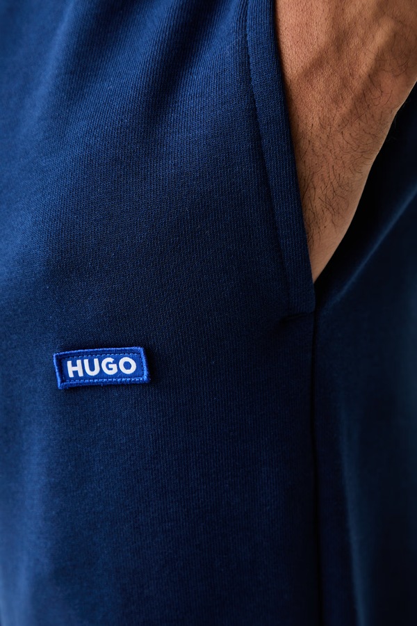 Спортивні штани чоловічі бавовняні HUGO Blue Napin колір темно-синій фото 4