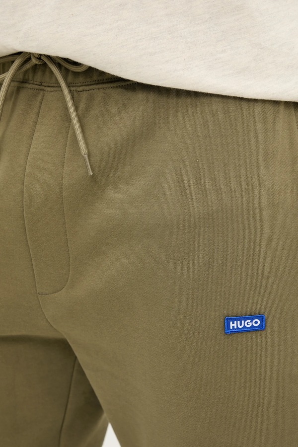 Спортивні штани чоловічі бавовняні HUGO Blue Napin колір зелений фото 4