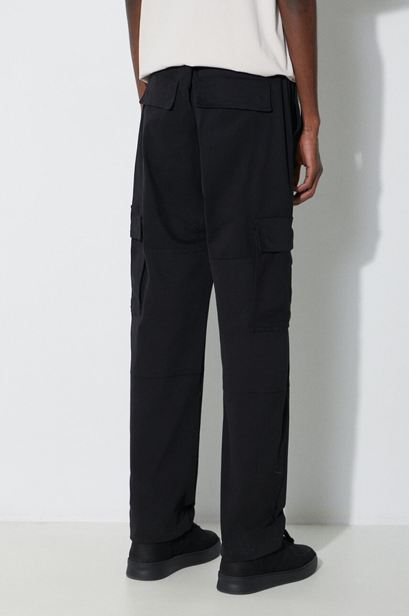 Брюки Marcelo Burlon Cross Cotton Cargo цвет черный фото 2