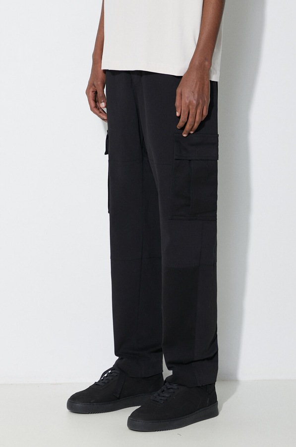 Штани Marcelo Burlon Cross Cotton Cargo колір чорний фото 4