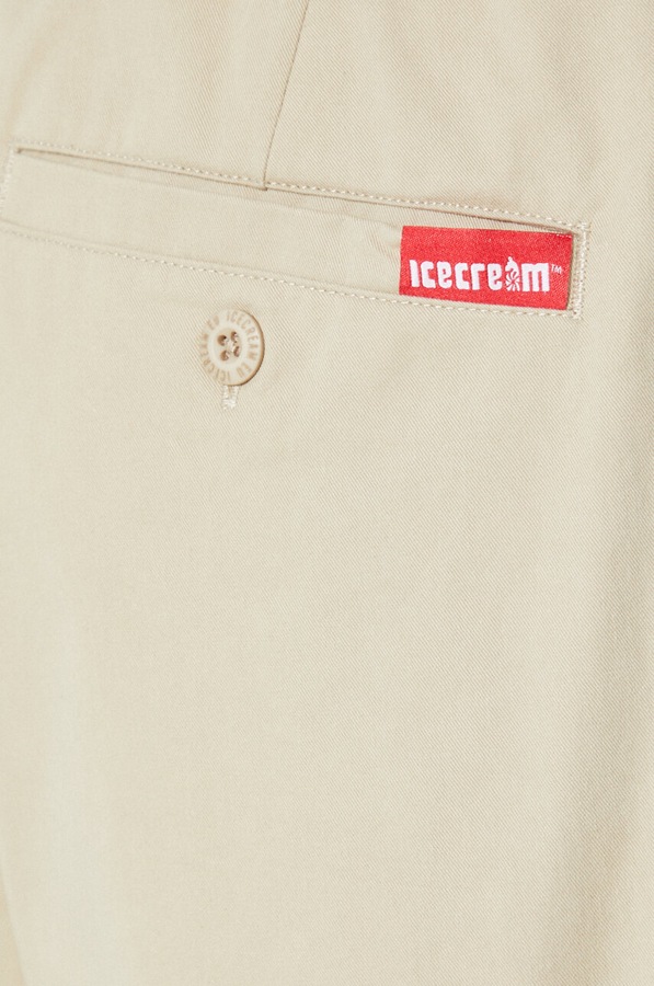 Бавовняні штани Icecream Skate Pant колір бежевий фото 4