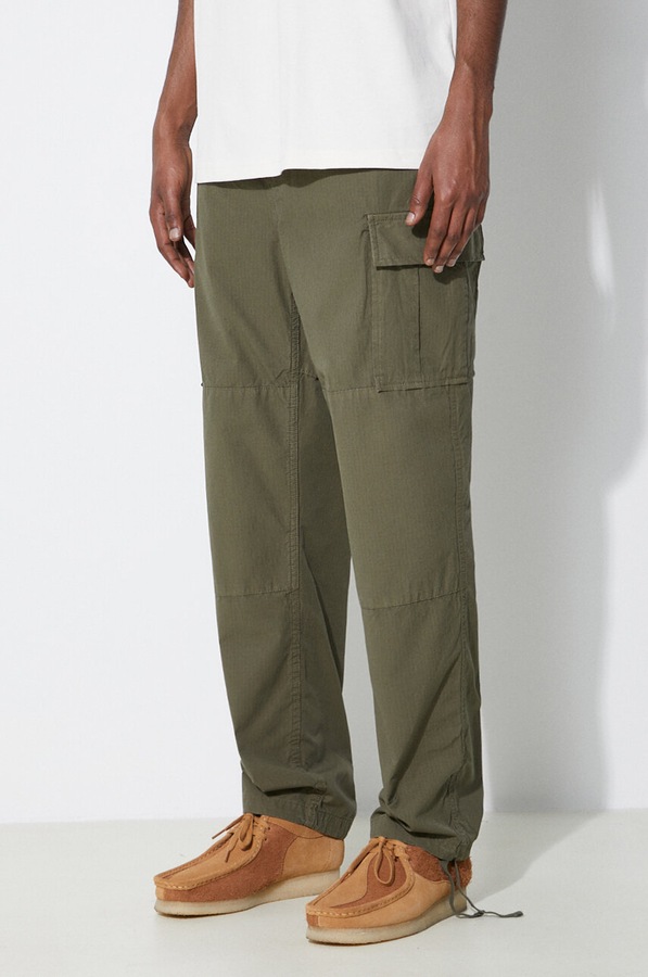 Бавовняні штани Stan Ray Cargo Pant колір зелений фото 4
