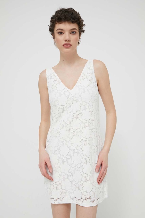 Сукня Desigual LACE колір бежевий фото 3