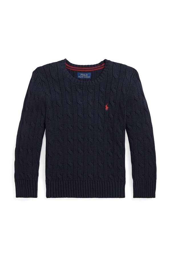 Дитячий бавовняний светр Polo Ralph Lauren колір синій