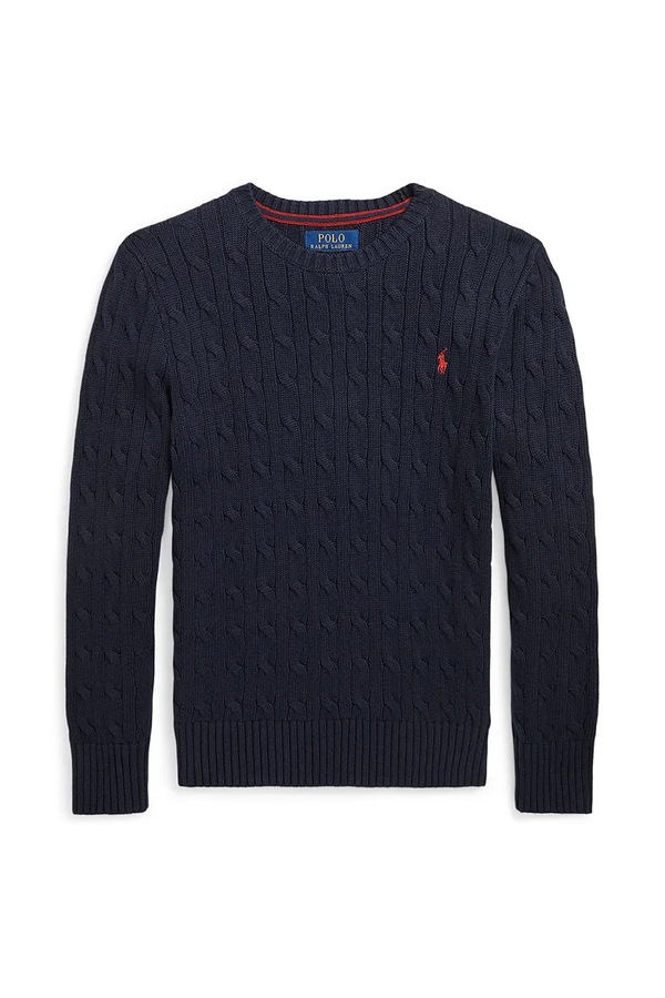 Детский хлопковый свитер Polo Ralph Lauren цвет черный