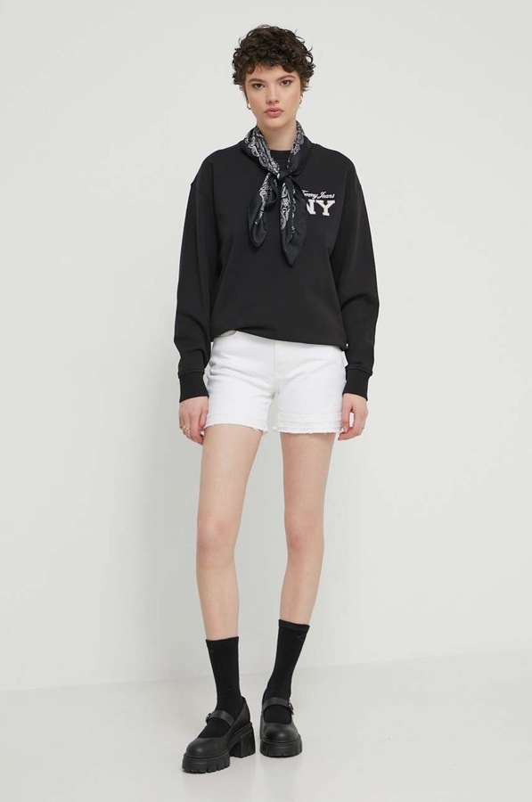 Джинсові шорти Superdry колір білий фото 2