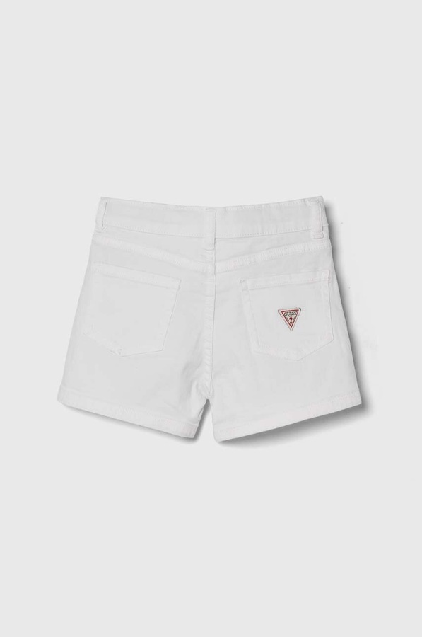 Дитячі джинсові шорти Guess колір білий фото 2