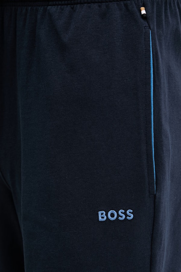 Шорти loungwear чоловічі бавовняні з еластаном BOSS Mix&Match Short CW колір темно-синій фото 4
