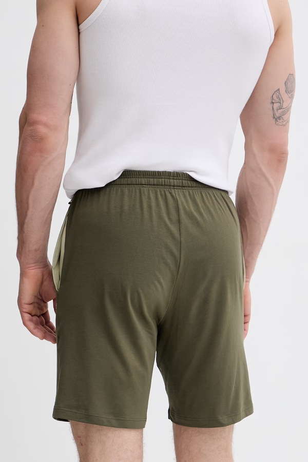 Шорты loungwear мужские хлопковые с эластаном BOSS Mix&Match Short CW цвет зеленый фото 2