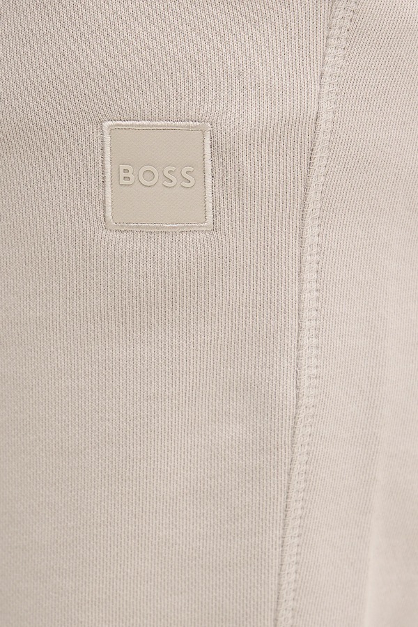 Бавовняні шорти BOSS Orange Sewalk колір бірюзовий фото 4