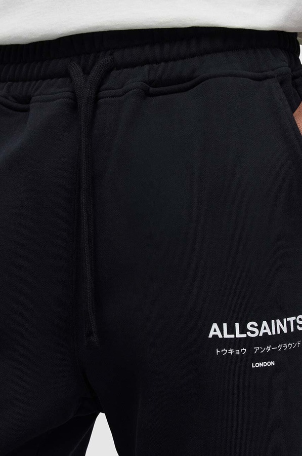 Хлопковые шорты AllSaints UNDERGROUND SWEATSHO цвет черный фото 2