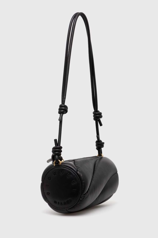 Кожаная сумочка Fiorucci Black Leather Mella Bag цвет черный