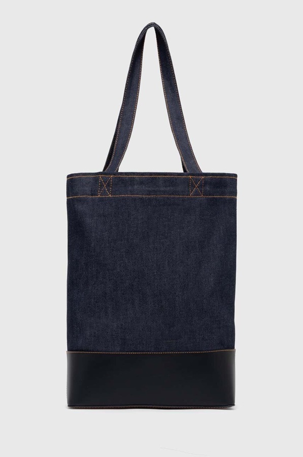 Сумка A.P.C. tote axel колір синій фото 2