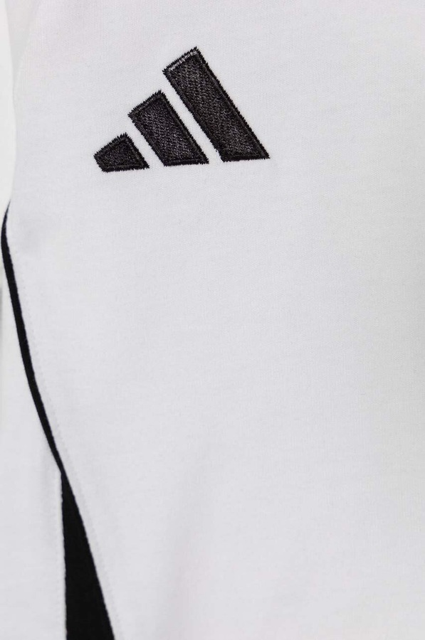 Дитяча бавовняна футболка adidas Performance TIRO24 SWTEEY колір білий фото 2