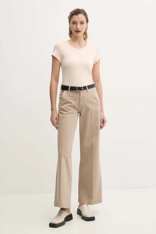 Бавовняна футболка G-Star Raw Eyben slim v t 2.0 колір бежевий фото 2