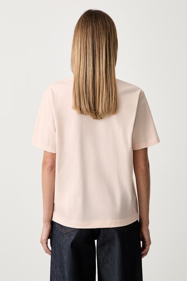 Футболка женская хлопковая Lacoste цвет розовый фото 2