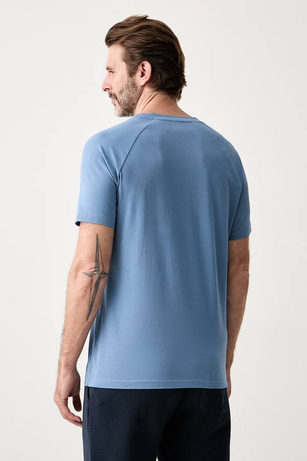 Футболка мужская BOSS T-Shirt RN Slim Fit цвет голубой фото 2