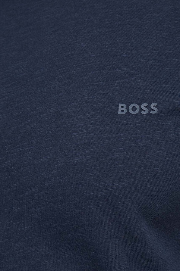 Футболка чоловіча бавовняна BOSS Orange Tegood колір темно-синій фото 4